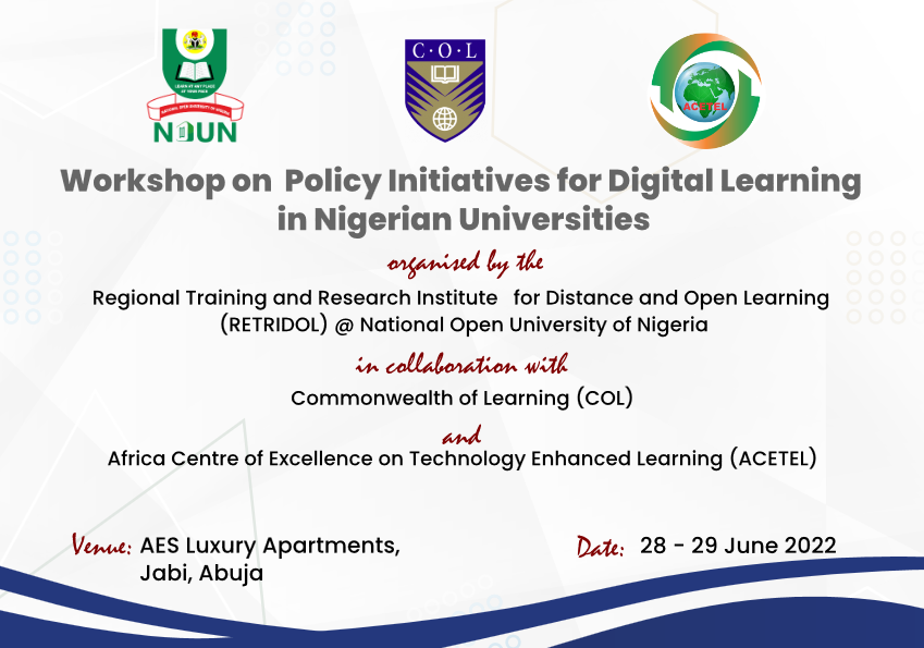 Workshop on Policy Initiatives for Digital Learning in Nigerian Universities