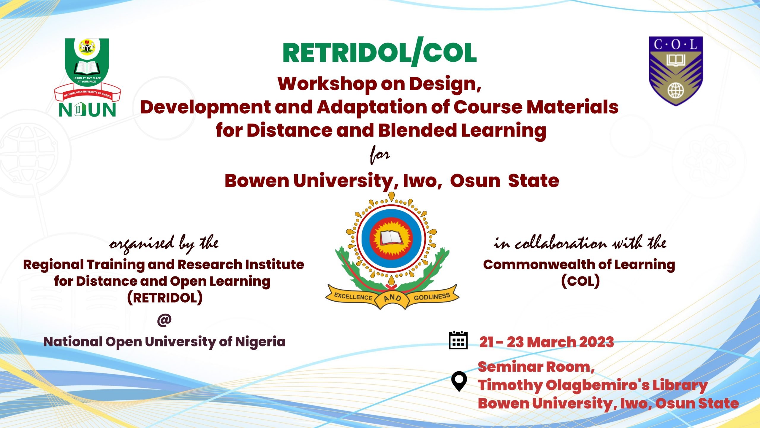 Design, Development and Adaptation of Course Materials for Distance and Blended Learning