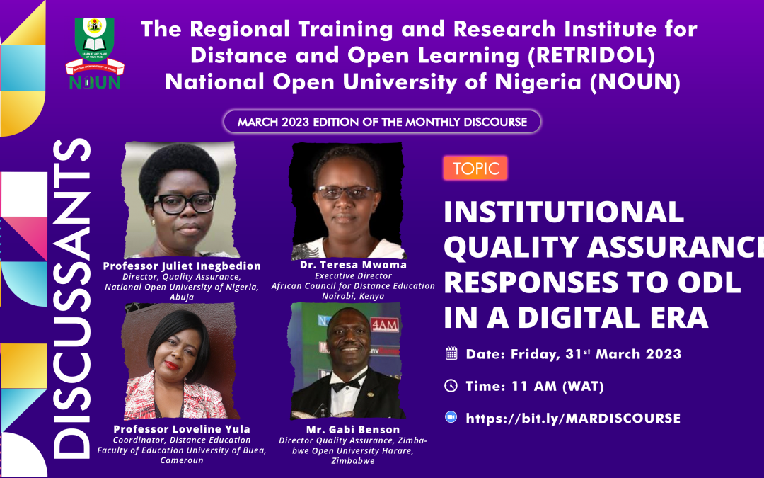 Institutional Quality Assurance Responses to ODL in a Digital Era